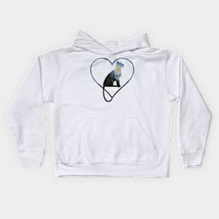 Cat Love Starry Night Kids Hoodie